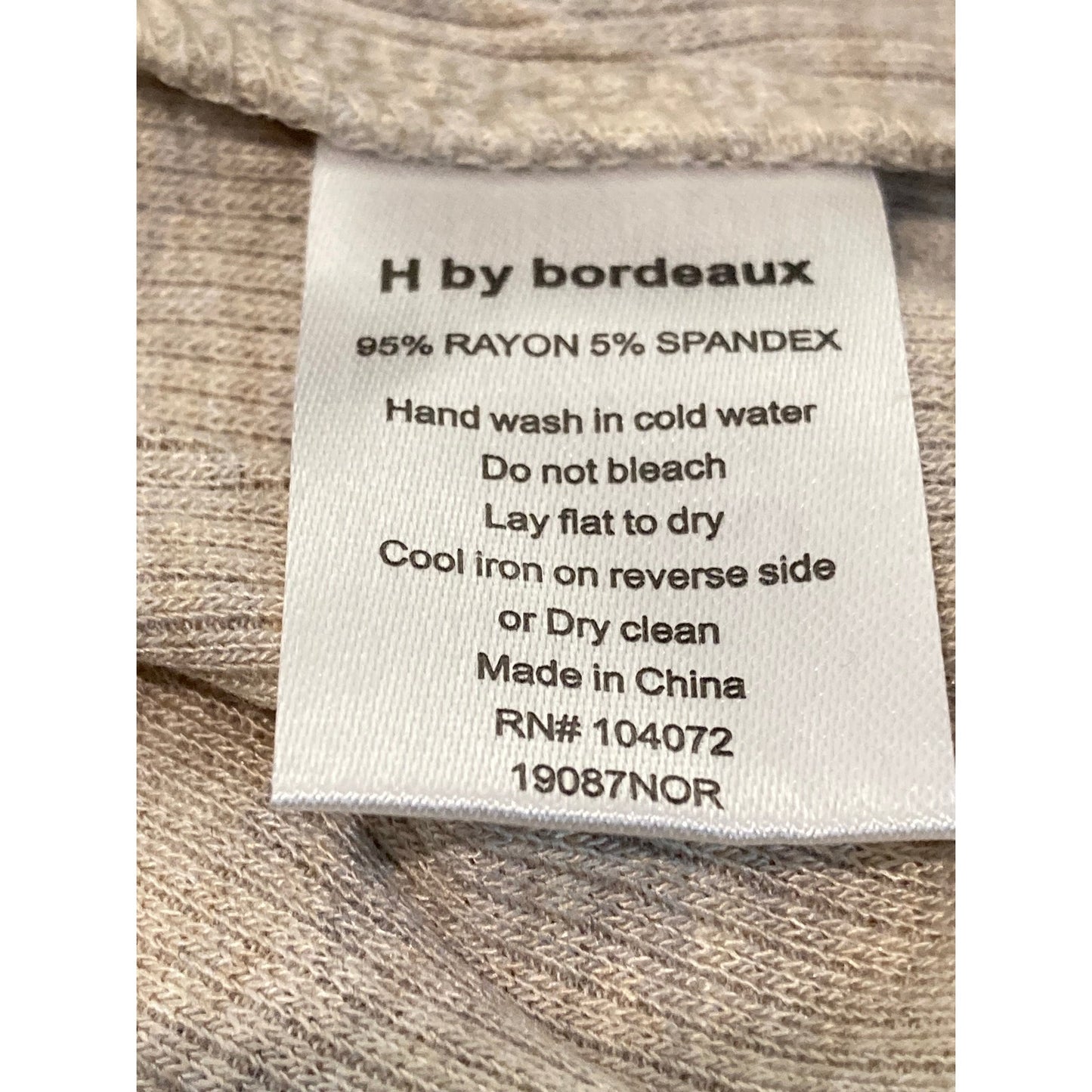 H by Bordeaux Swing Back Pullover Rib Knit Top Sz XL/Extra Large in Tawny NWT