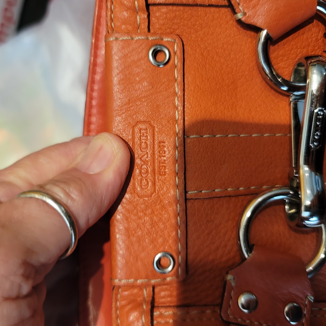 Coach Hamptons braided leather satchel bag tote purse Shoulder Top Handle