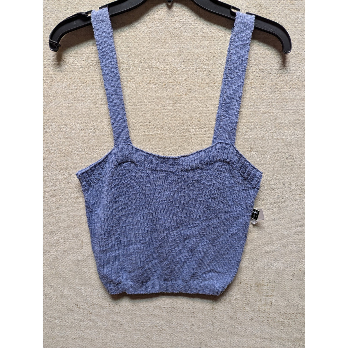 BP Women's Blue Iolite Straight Up Knit Sweater Tank Top Medium New Ribbed