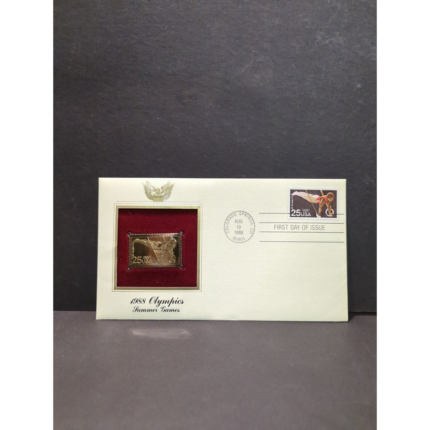Golden Replicas of United States Stamps Collectible 22kt Gold 1988 OLYMPICS