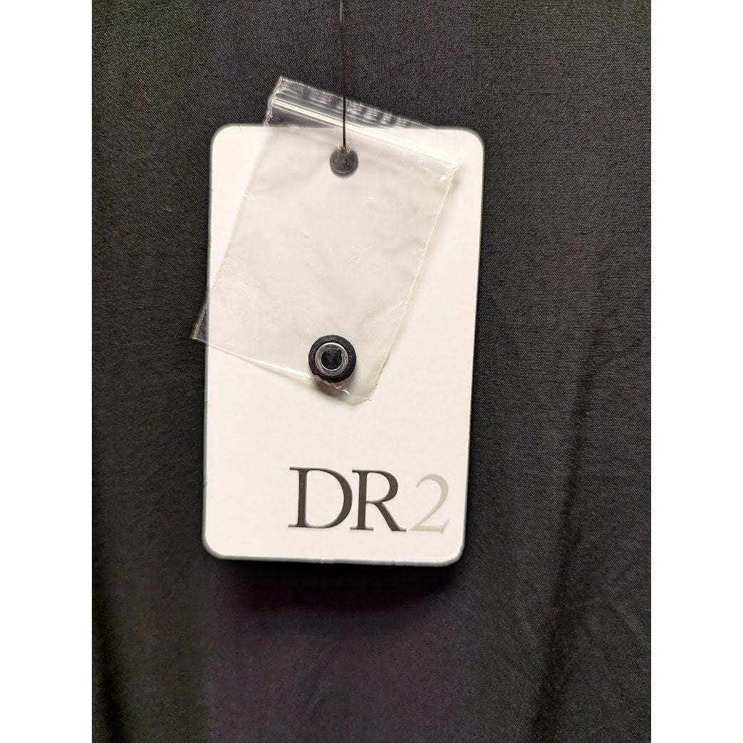 DR2 short sleeve blouse top shirt Size Medium casual career scoop neck NEw GRAY