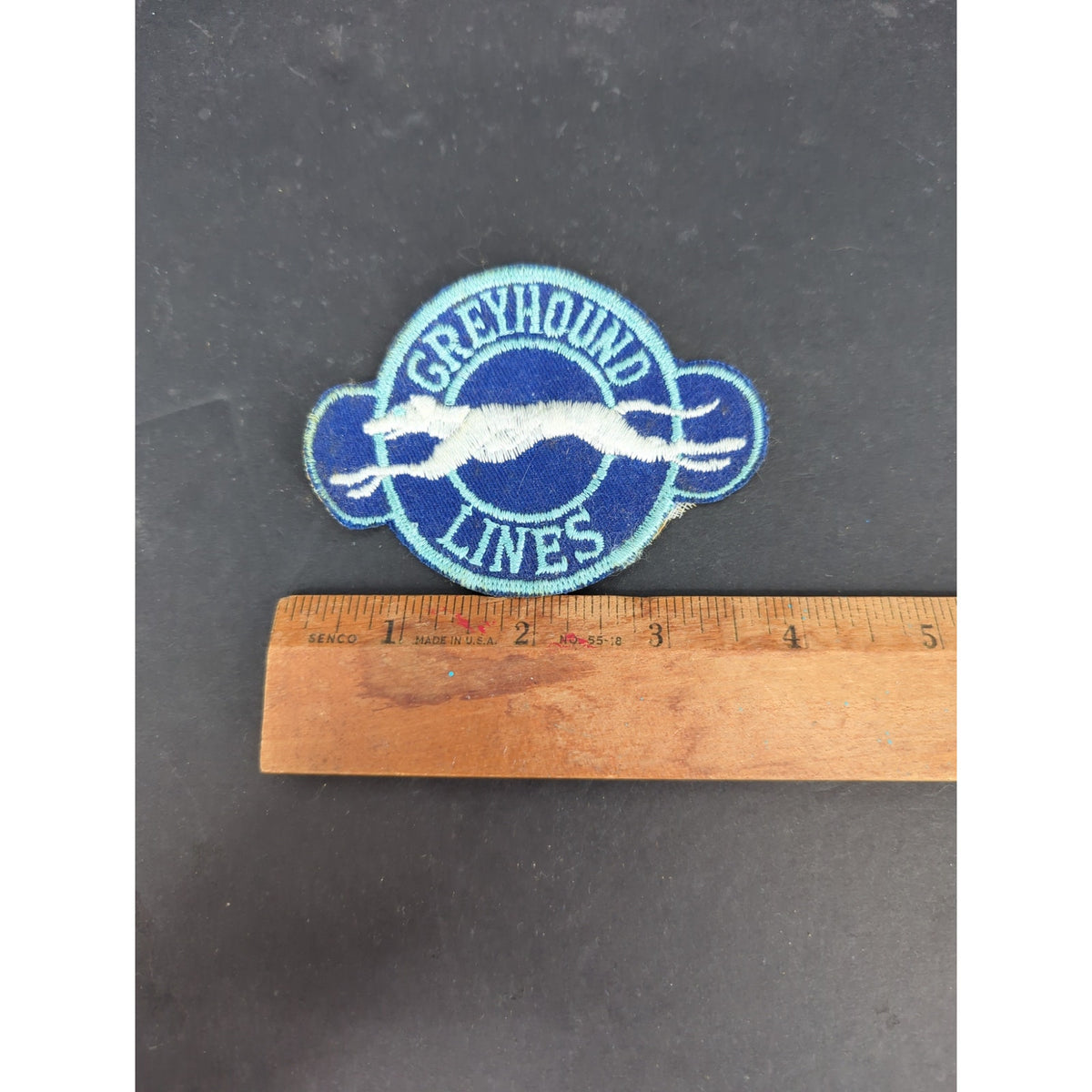 Vintage Greyhound Lines Driver Uniform Sew On Patch Blue White Bus