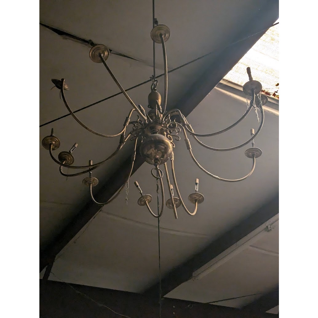 Secondhand Sandies: Two giant large hanging 12 arm brass chandelier Ceiling mount