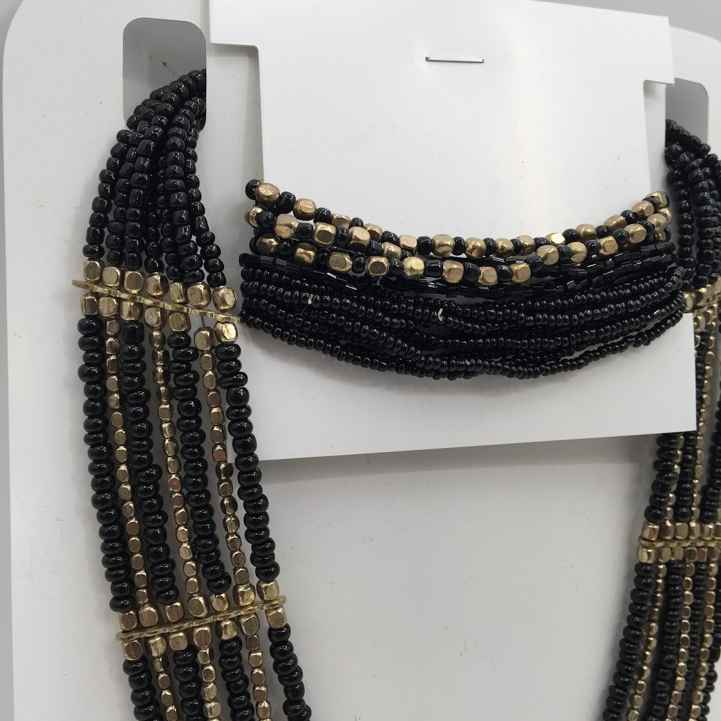 Custom jewelry box Charcoal floral and gold accents Necklace Ring