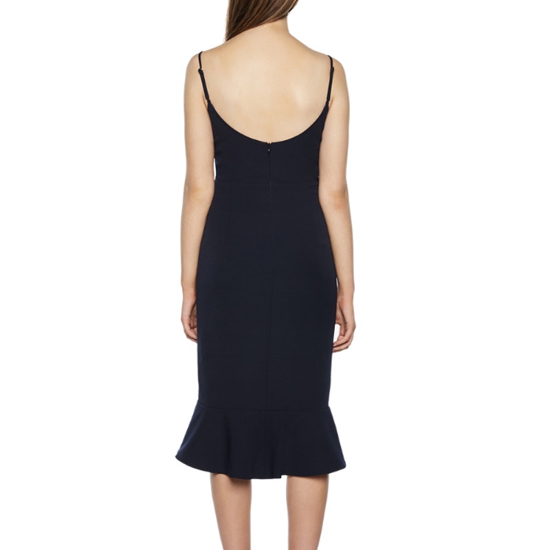 bardot kristen peplum dress black sleeveless sweetheart neck ruffle 6 / Small