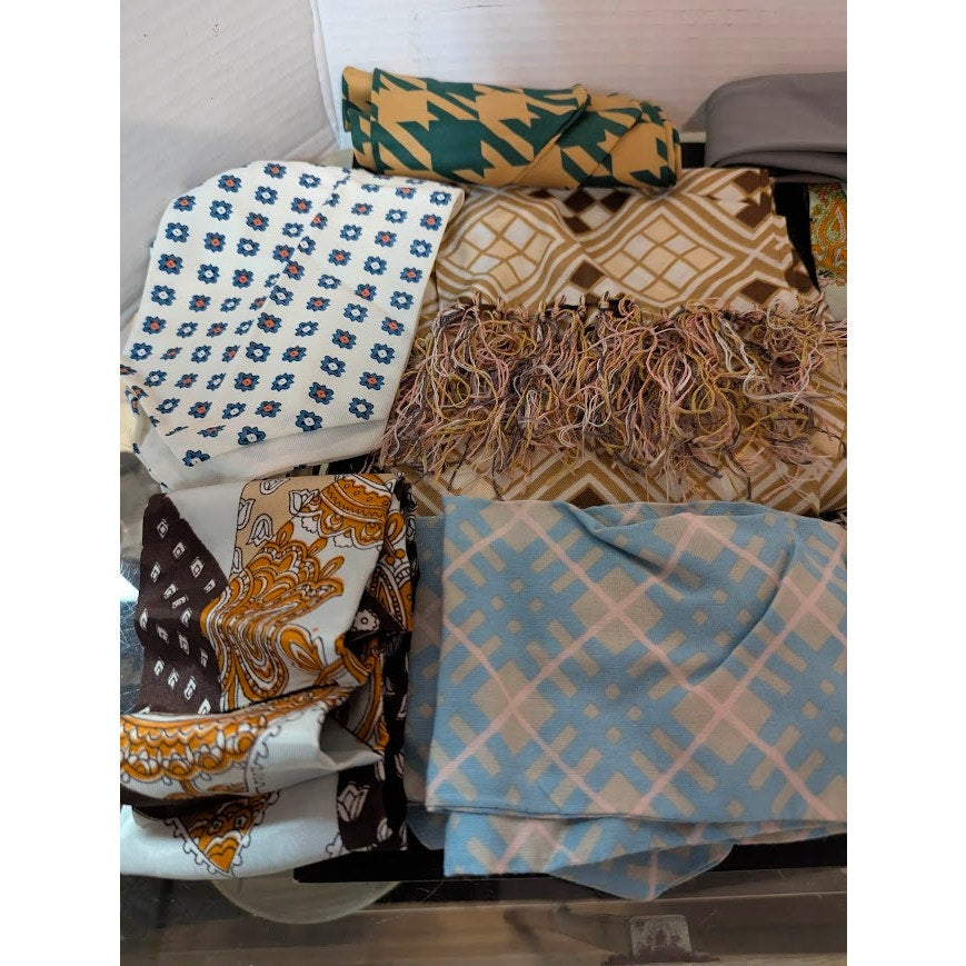 Lot of 9 vintage womens scarves , ascots,