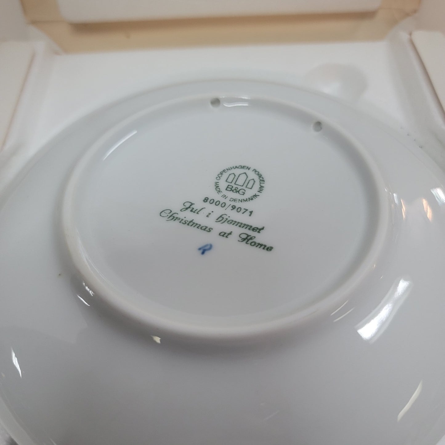 Royal Copenhagen 1971 Christmas at home Plate Blue Collectors VINTAGE