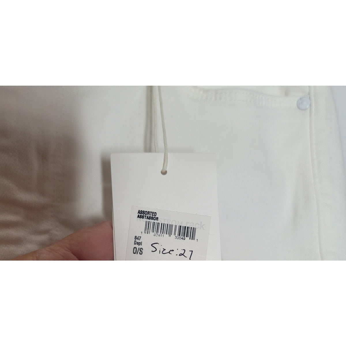 MOTHER White straight raw hem Size 27 Denim jean Pants NEW Skinny