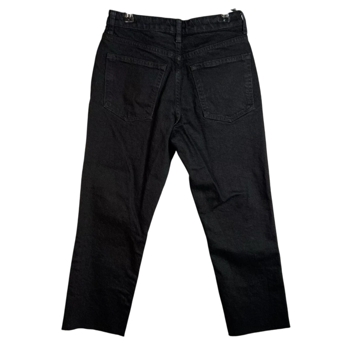 Topshop Blue/Black Straight Raw Hem Womens Denim Jeans Size W 34" x L 28" NEW