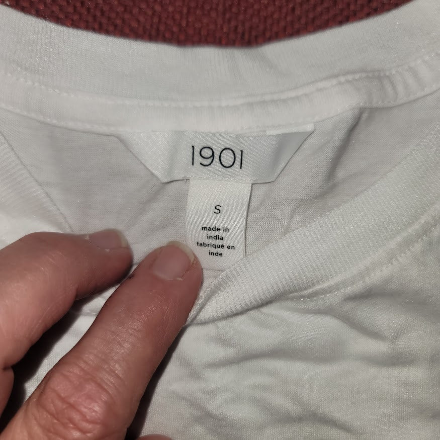 Nordstrom 1901 Graphic t-shirt short sleeve White Cotton Size Small PROUD MAMA