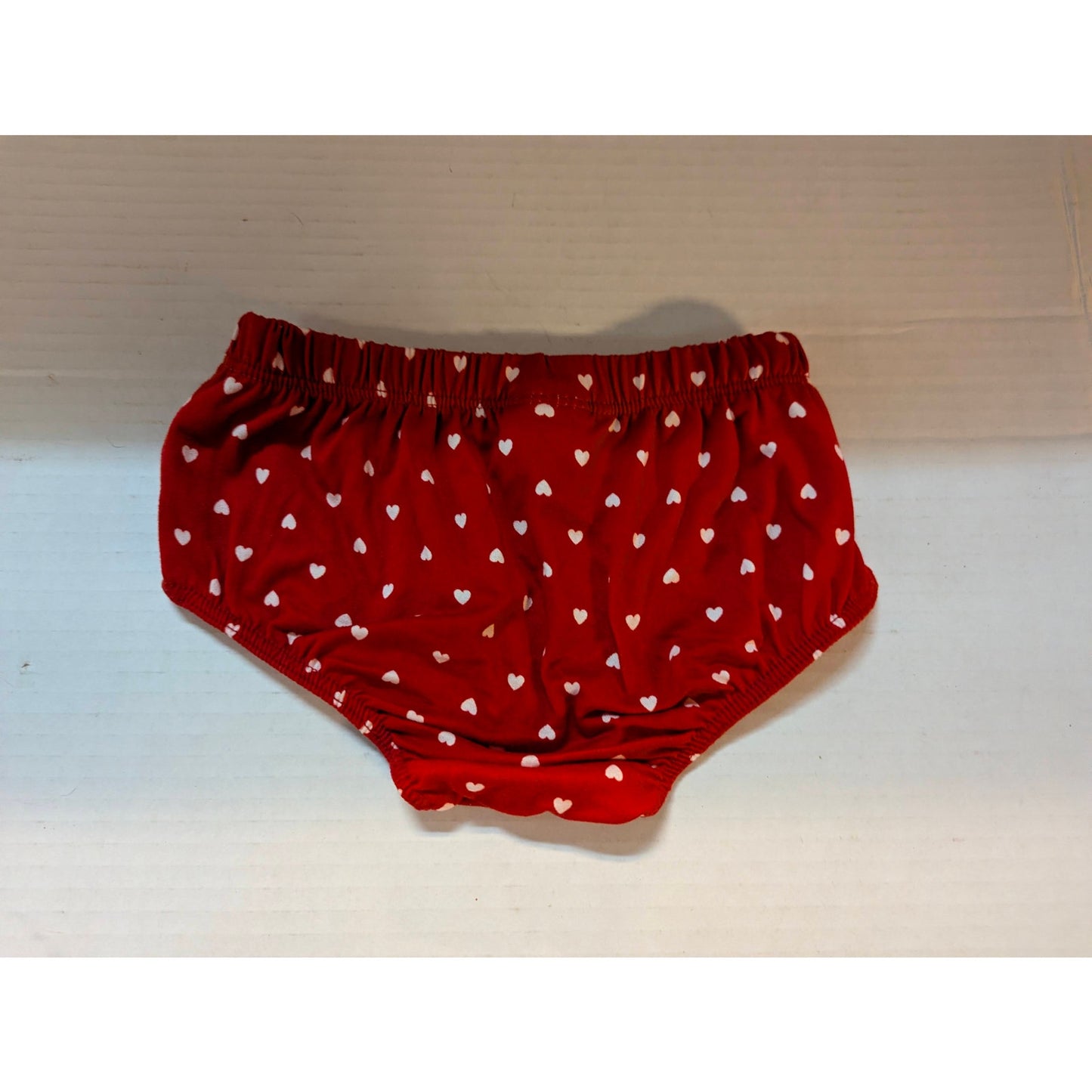 Nannette Baby Girls Red White Heart Print Bloomers 12M