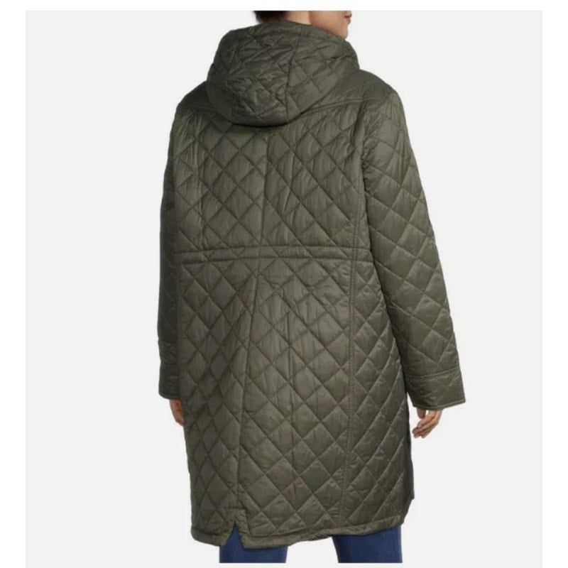 BARBOUR Jenkins Quilted Women's Jacket Size 2X $ 375 OLIVE COAT NEW