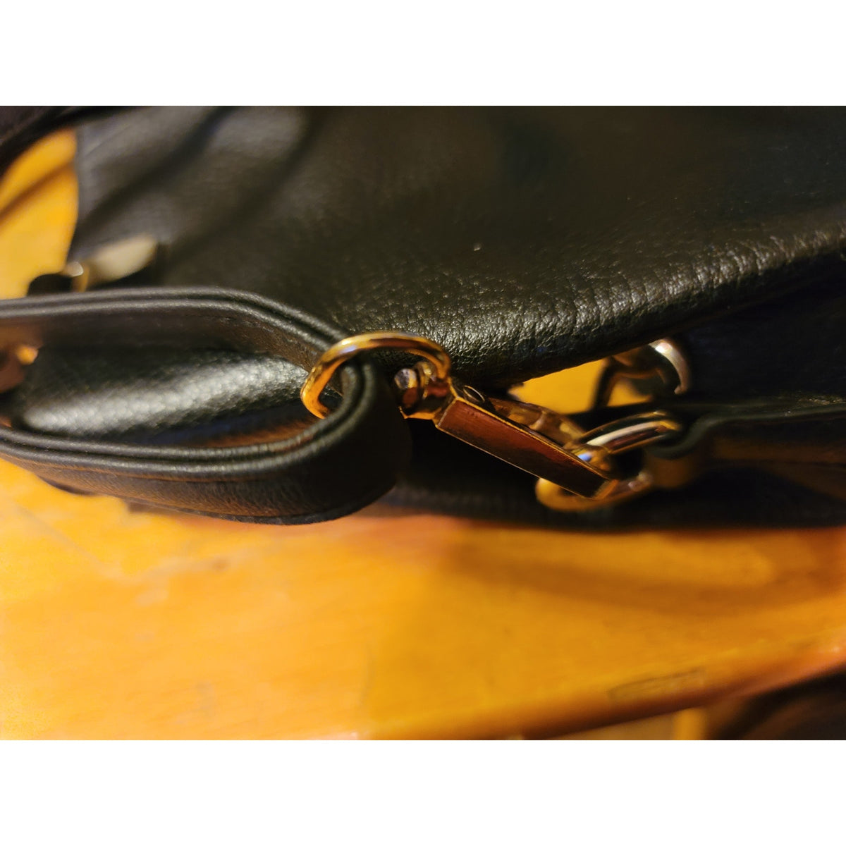 Vince Camuto ROSIE Black Shoulder Top handle pebble leather purse 3 Zip snap