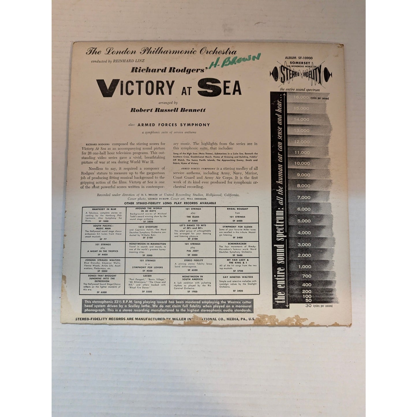 Vintage Victory at Sea & U.S. Armed Forces Symphony Stereo Fidelity Vinyl LP