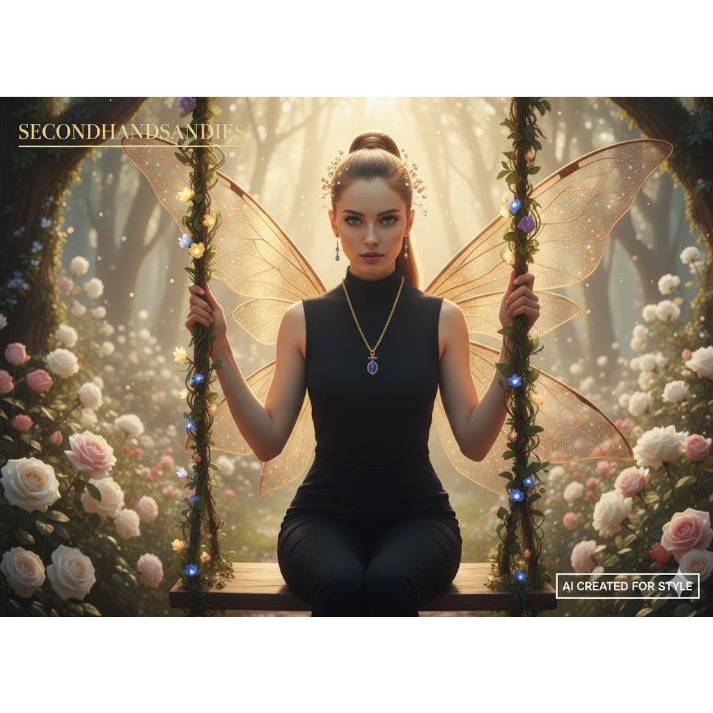 1928 Jewelry Co. Victorian Revival Blue Cabochon Gold Tone Lariat Necklace