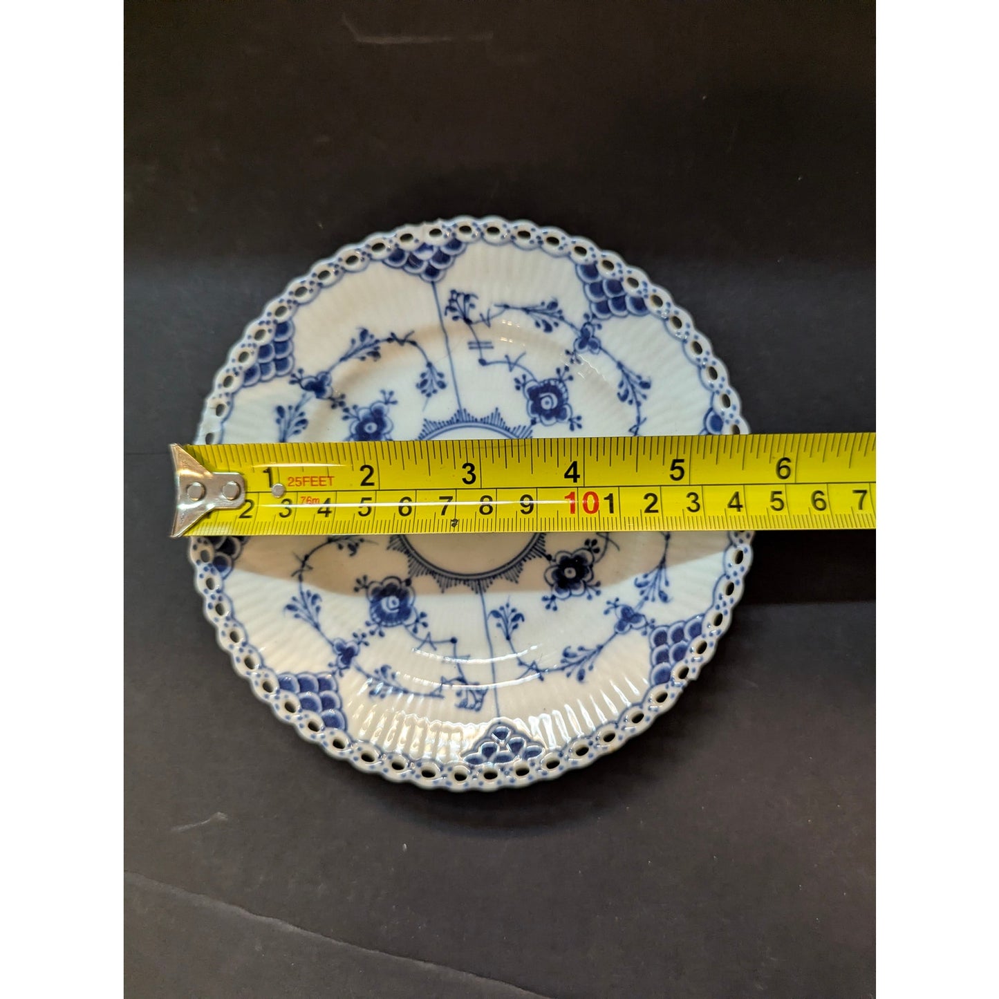 Royal Copenhagen Blue Fluted Full Lace Bread & Butter Plate (#1088)