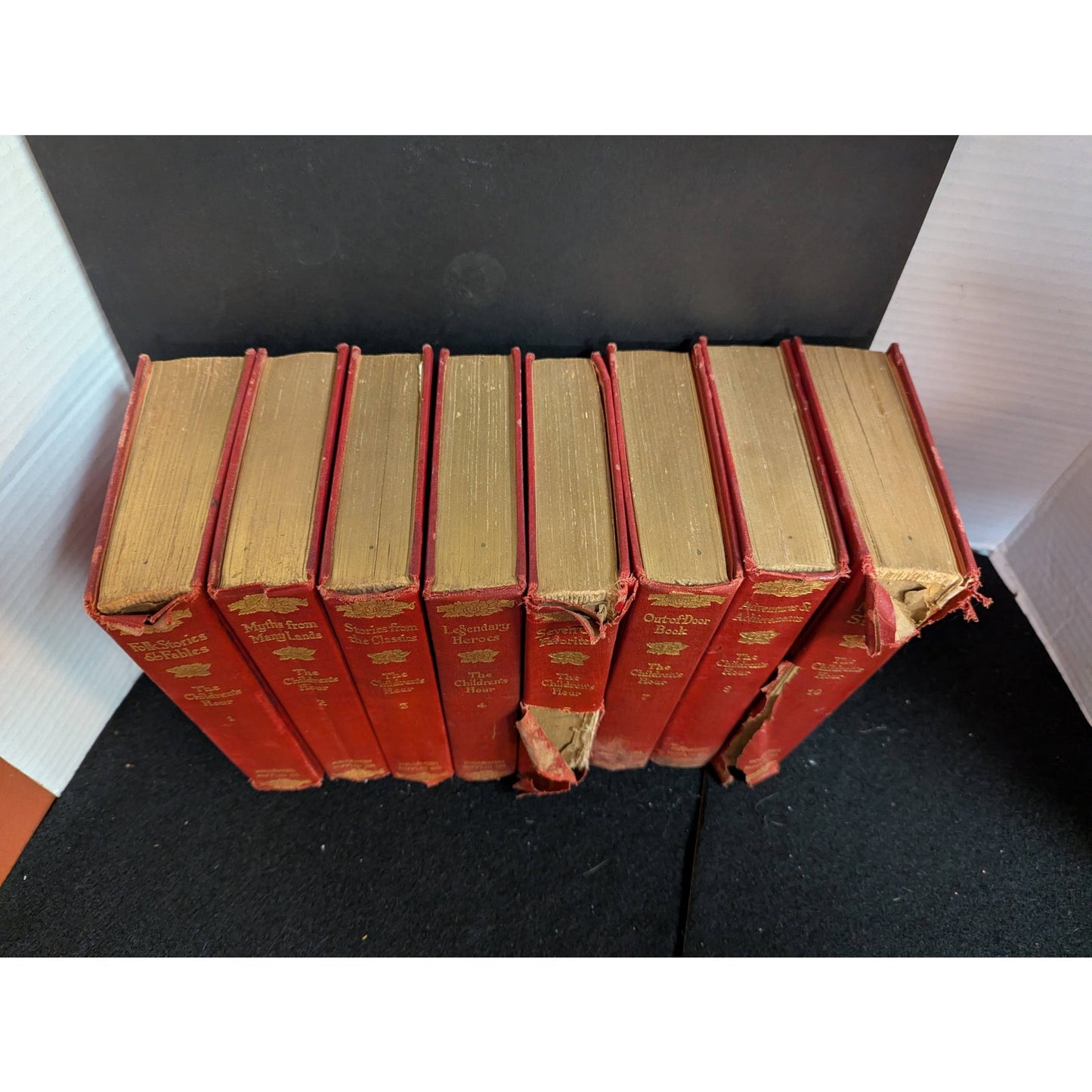 The Children's Hour Vintage Book Set Lot of 8 Volumes Fair Condition