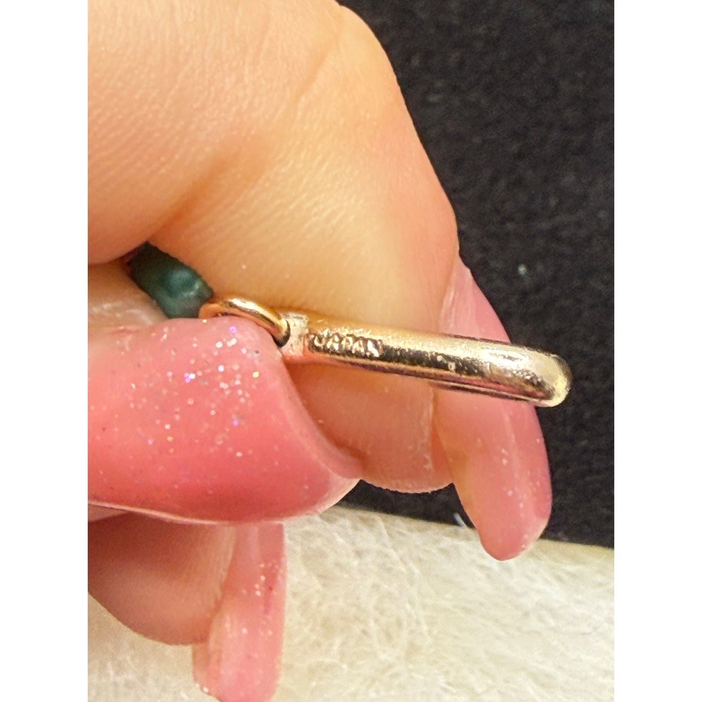 Vintage Japan Green sugar bead Art Glass 3 Strand Necklace MCM Emerald 1950 Glam