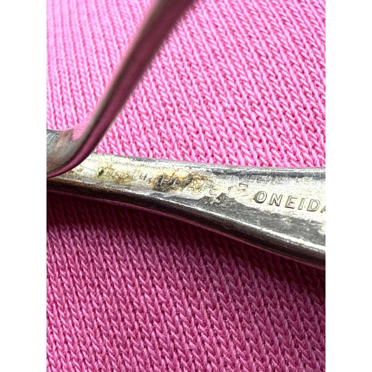 Vintage Oneida Silverplate Curved Handle Baby Spoon Heirloom Nursery Keepsake