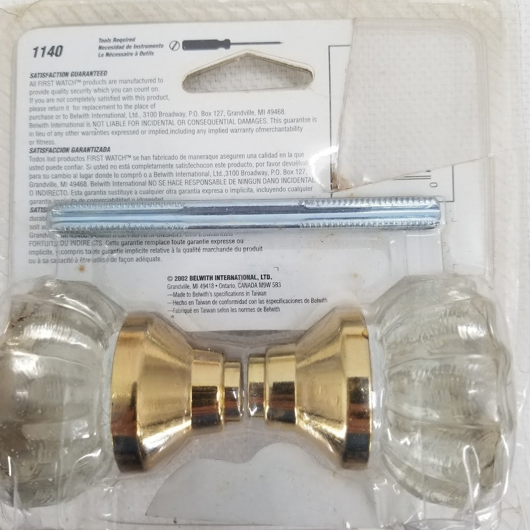 Lot of 4 First Watch Glass Door Knobs with Spindle Indoor Remodel Vintage Look