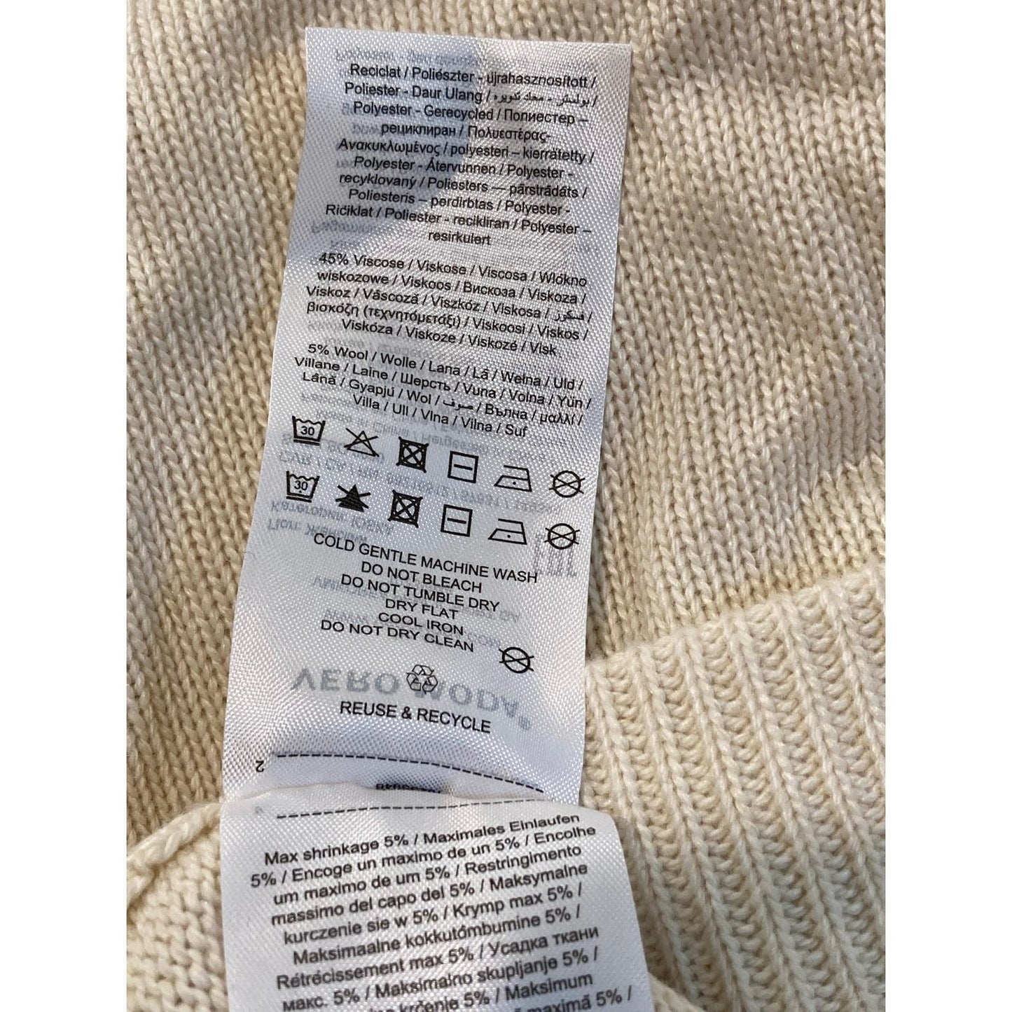 Vero Moda VMKorea Midi Pencil Skirt Style 10235946 Sz Medium in Birch/Cream NWT