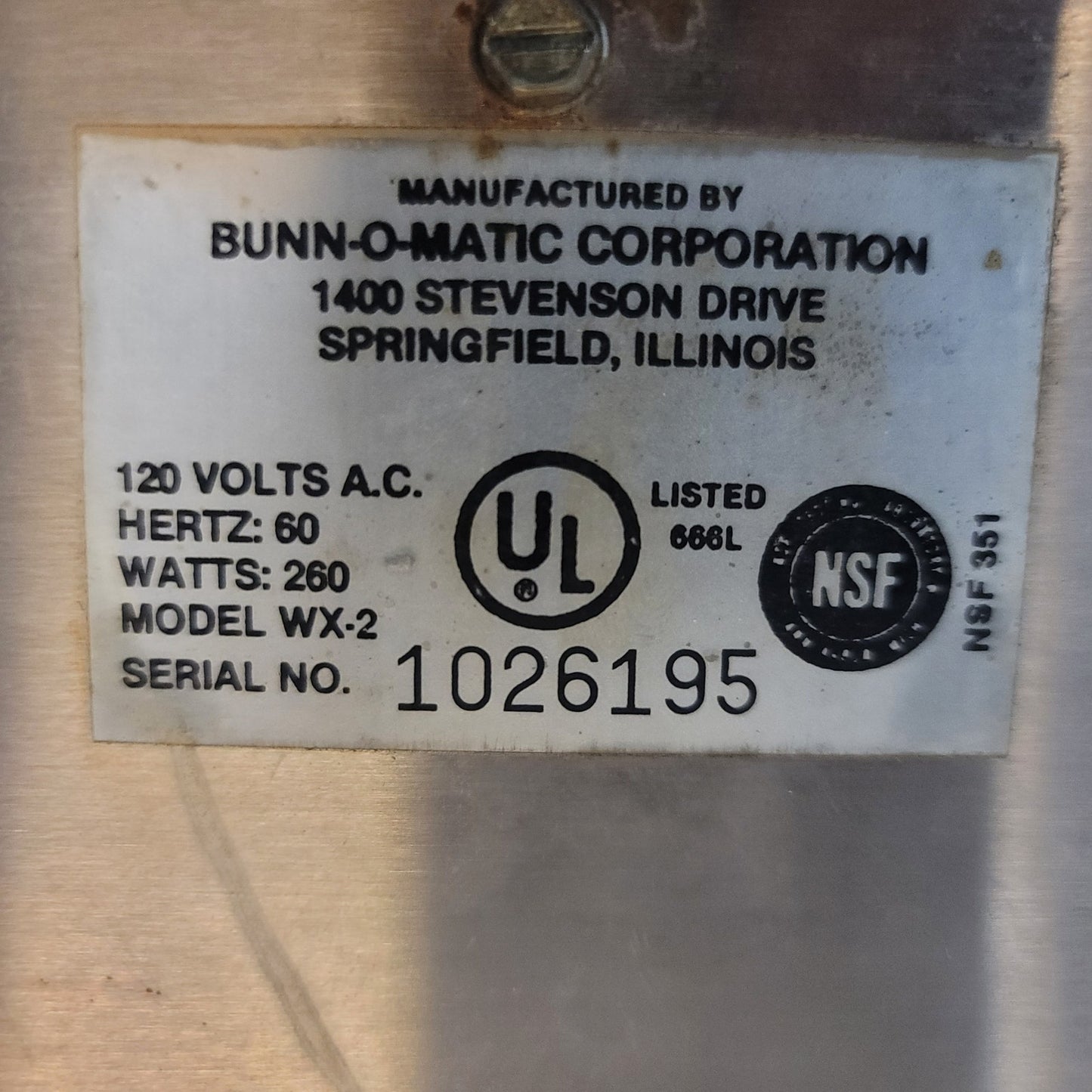 BUNN WX2 commercial double burner coffee warmer and 2 pots(new)