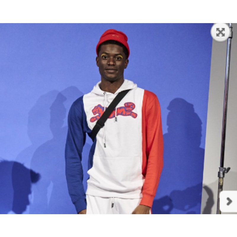 Le TIGRE Hoodie sweatshirt Men’s Medium red white and blue kANGAROO POCKET $79