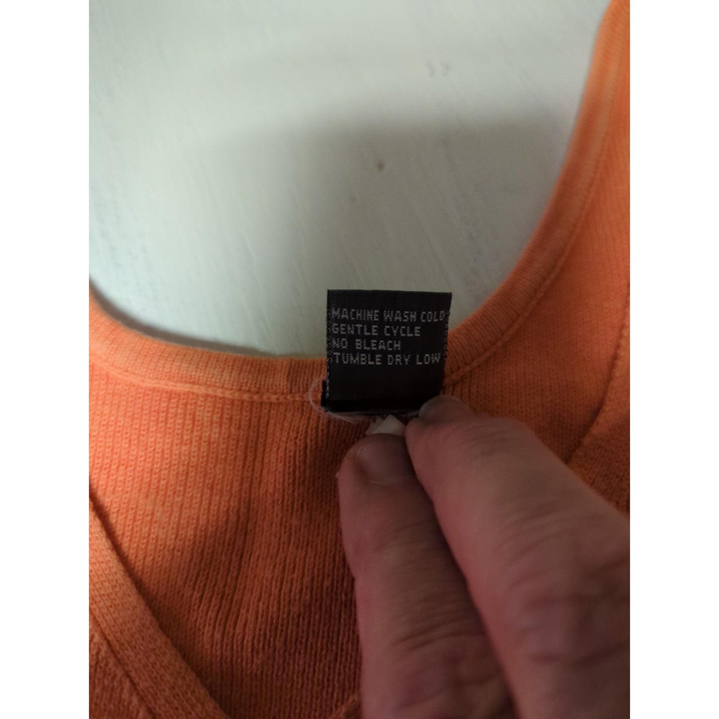 Wet Seal Small Orange Crop Top knit Size Small y2K Summer Layering Boho