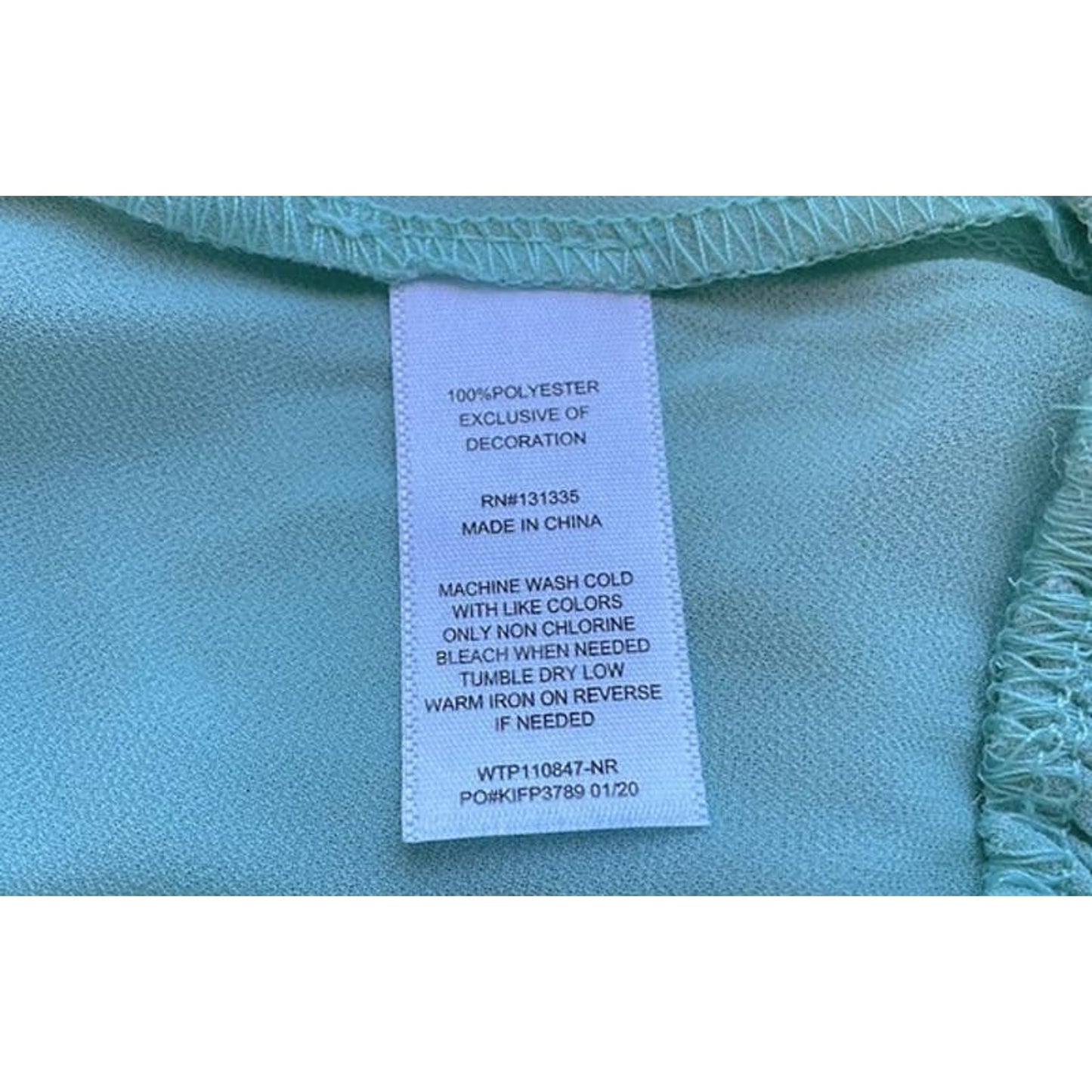 Socialite Mint EXTRA LARGE casual NEW Crochet Trim Smocked Waist & Sleeve Blouse