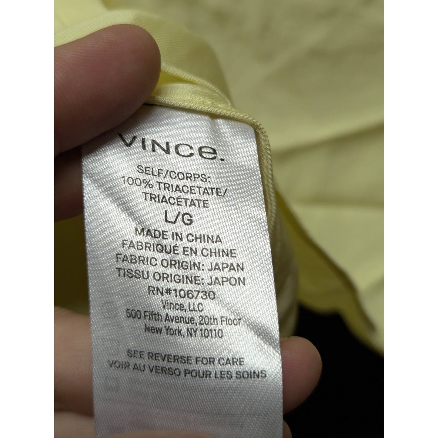 Vince NWT Yellow Tank Top Large Shimmer layering sleeveless Casual Summer