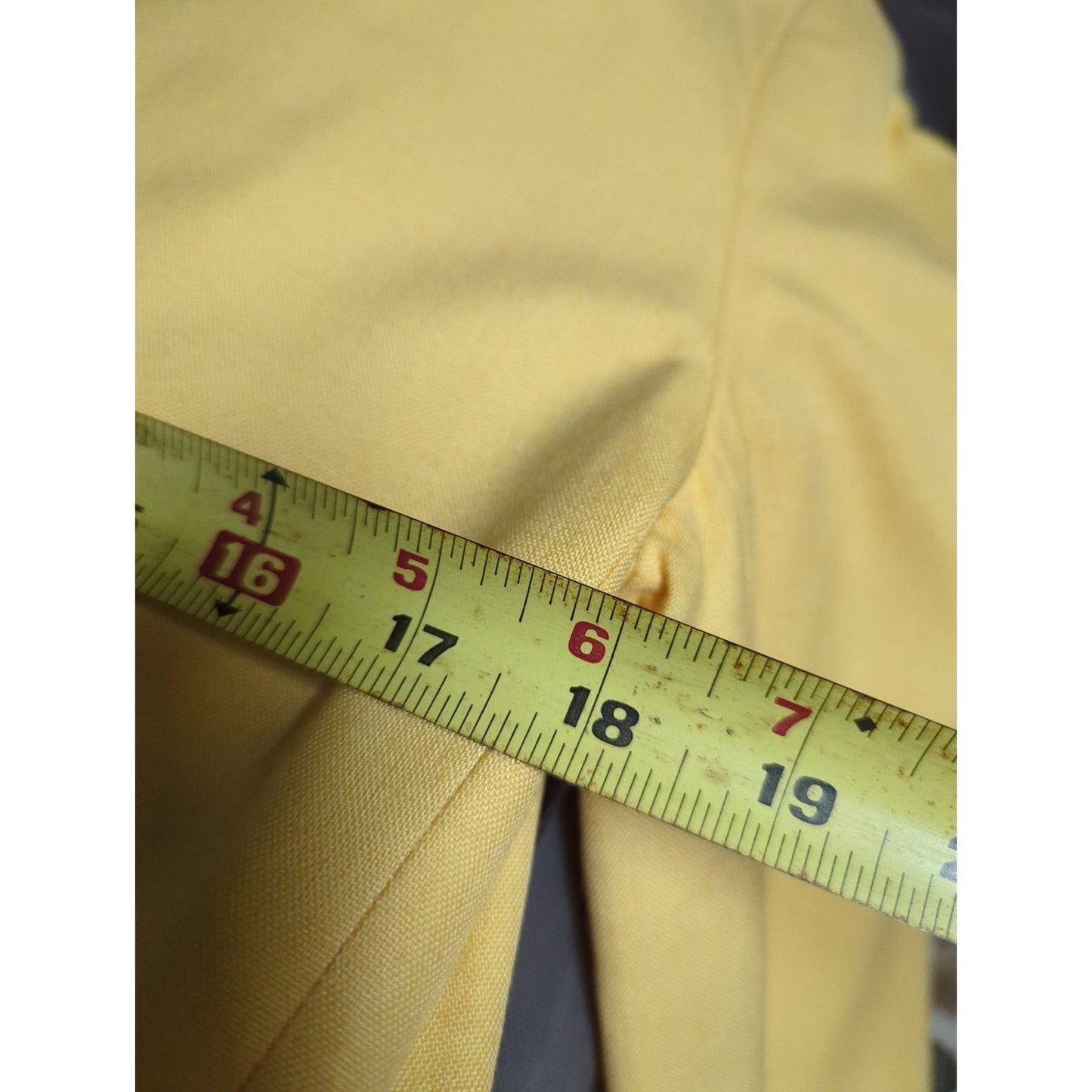 Talbots Yellow Rayon Collarless Blazer Jacket Size 4 Preppy Mod Retro