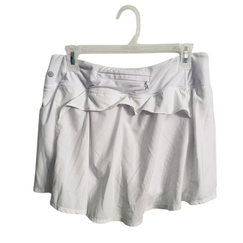 Zella performance skort tennis golf flare back pocket shorts Skirt White Medium