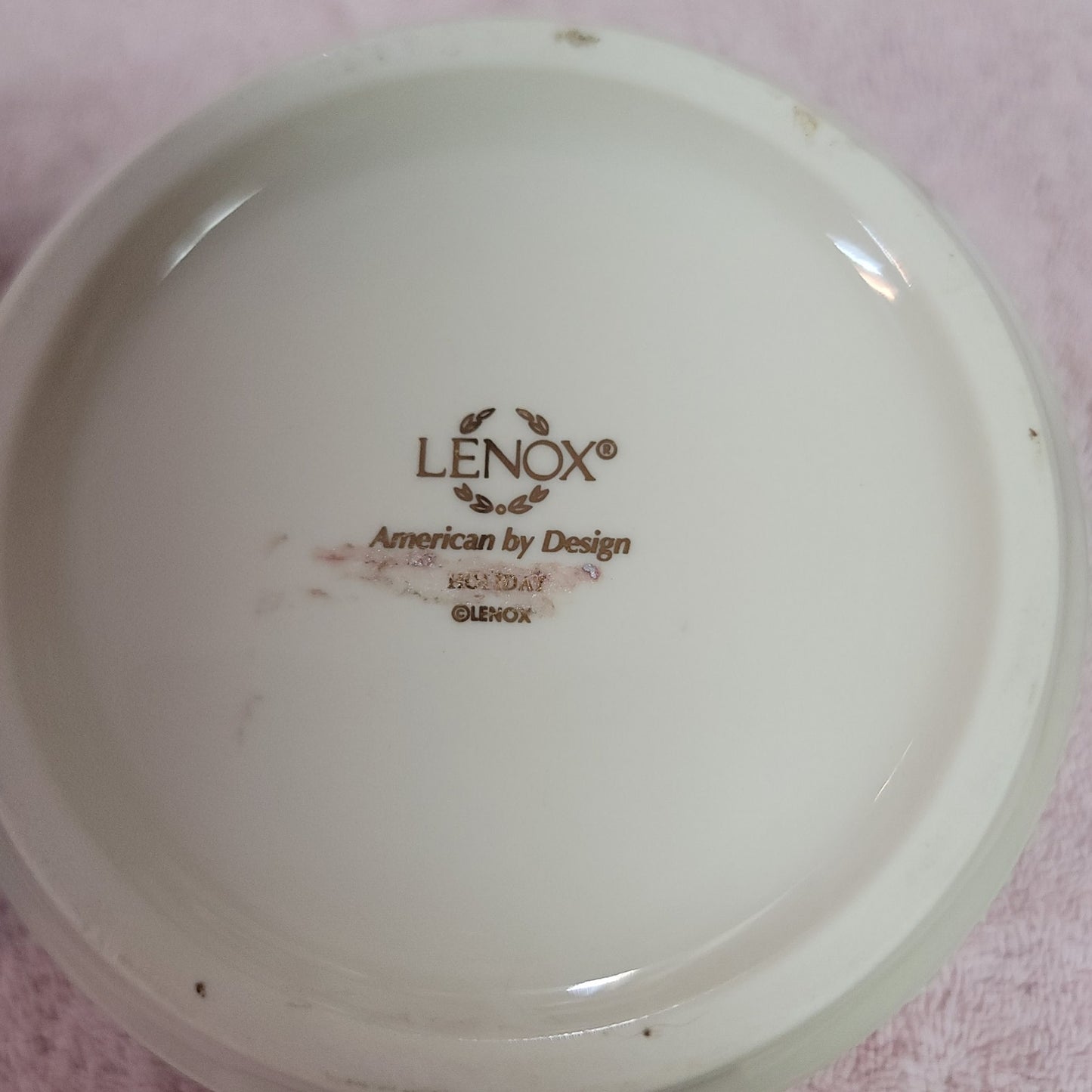 Lenox Holiday Holly Berry Gold Trim Small Candy Nut Bowl Dish Vintage 4 3/4"