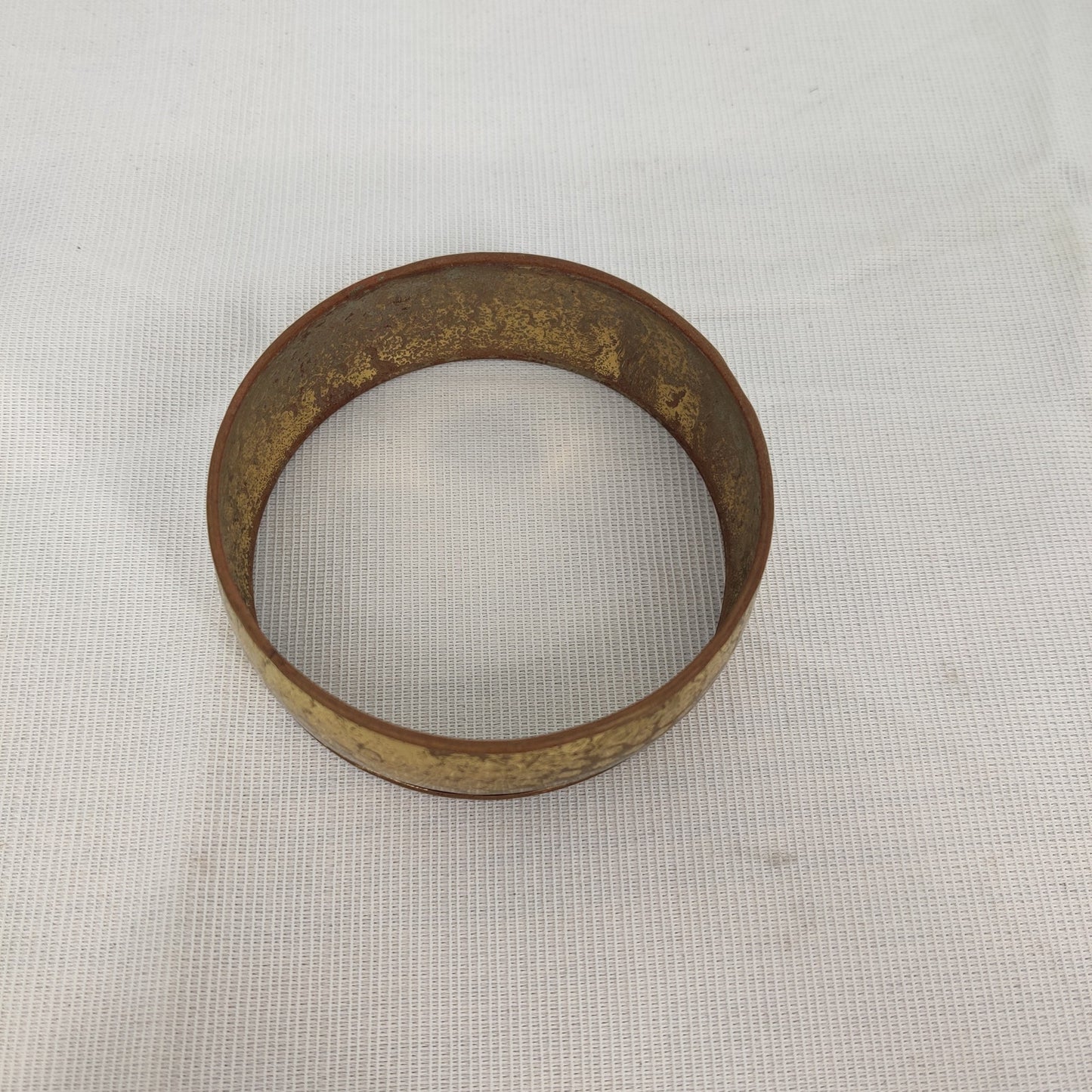 Copper bracelet hammered bangle 1" wide vintage boho statement