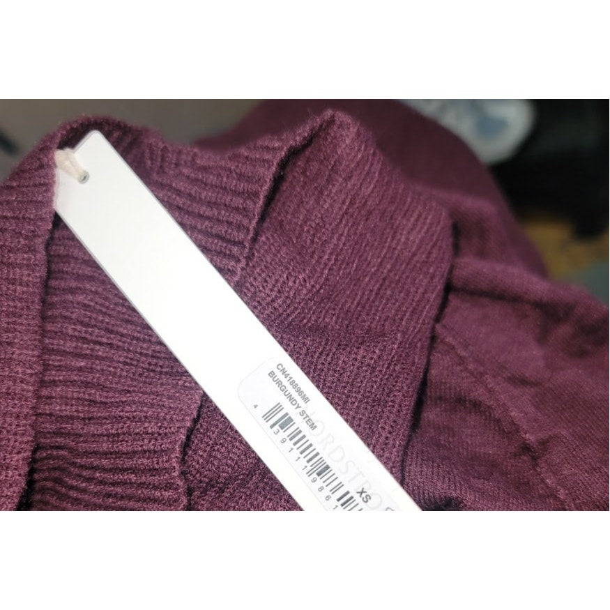 Caslon X-SMALL Turtleneck Sweater Tunic Top Burgundy Side Slits wear 3 ways NWT
