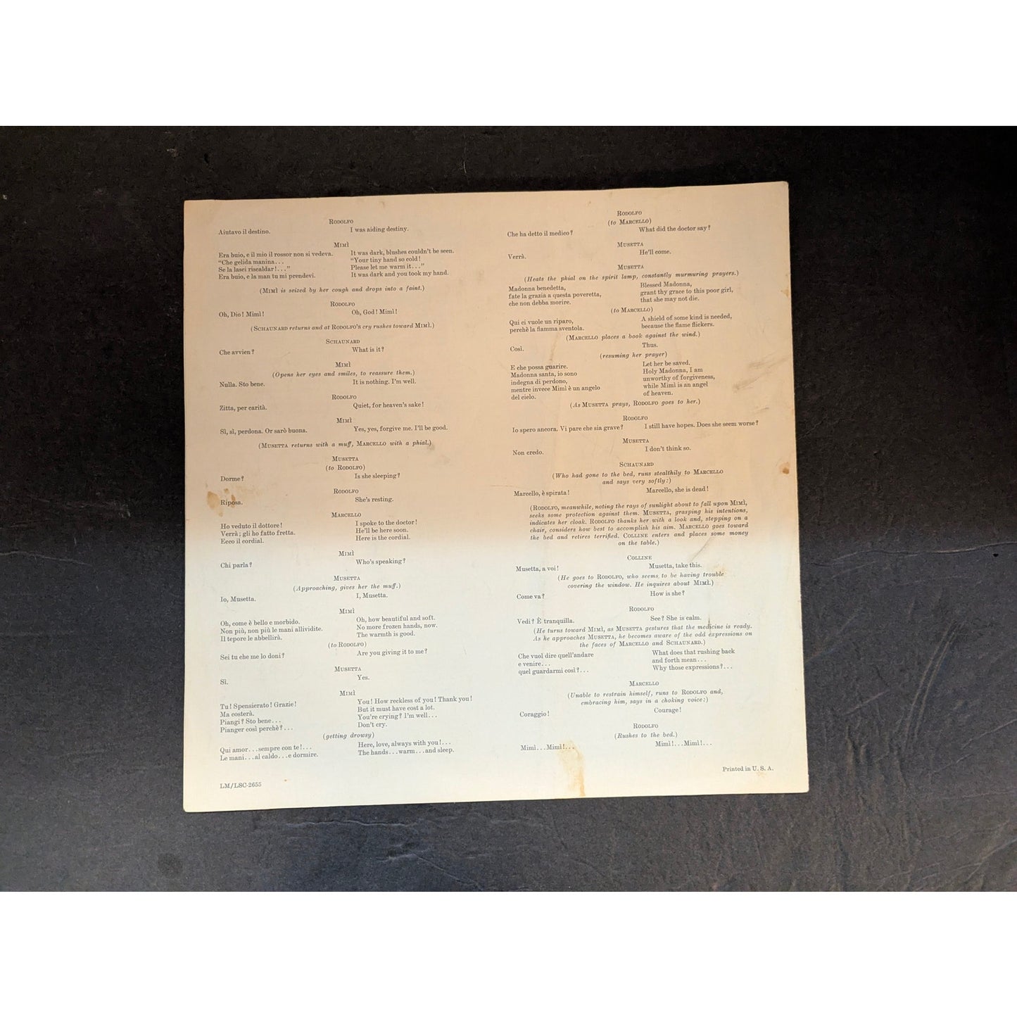 Vintage Gounod Romeo and Juliet Angel Box Set (With Puccini La Boheme Libretto)
