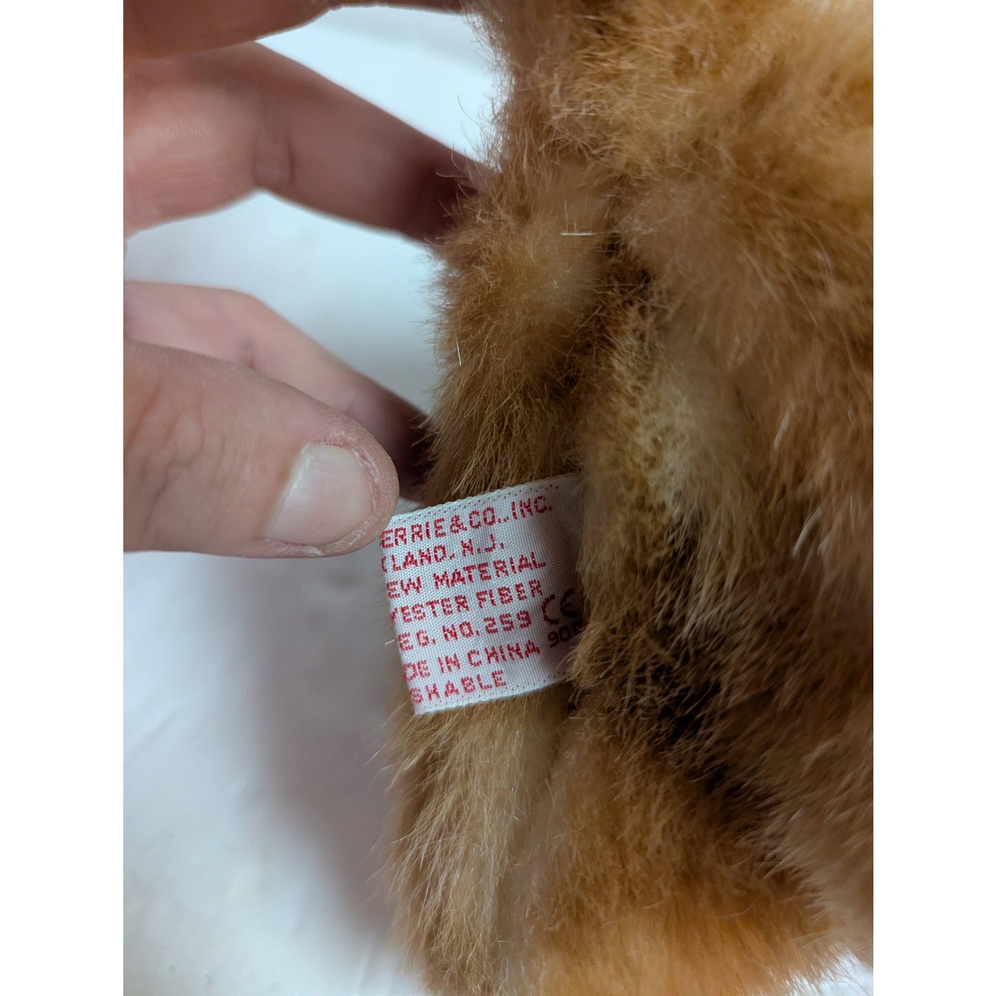 Vintage Russ Berrie Orange Tabby Cat Plush "You're Purrfect" Heart Stuffed Toy