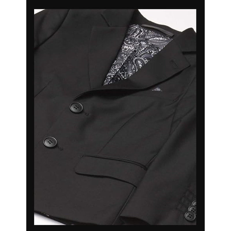 Isaac Mizrahi Black Suit Formal Jacket ONLY Coat Formal Pocket Square 18 SlimFit
