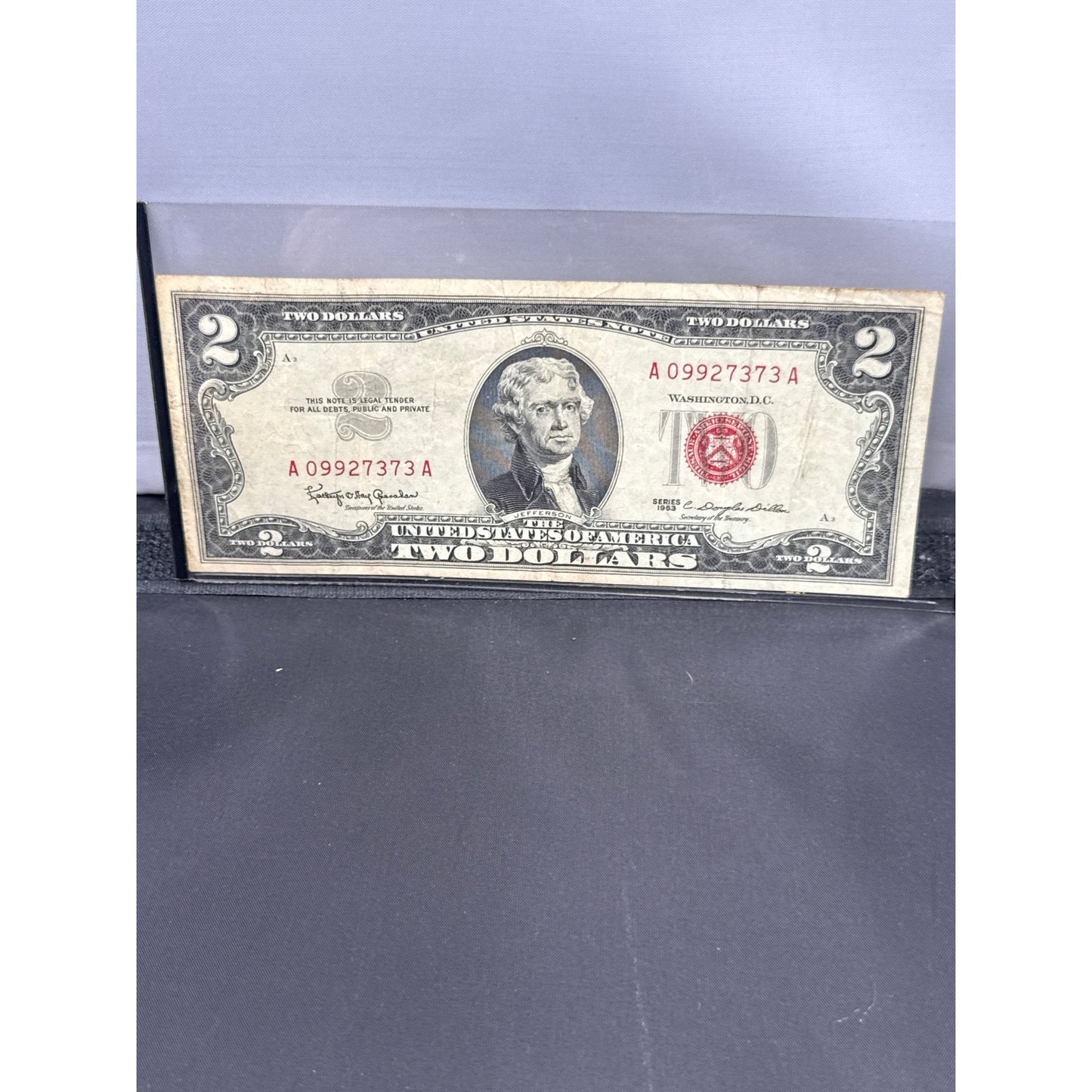 Paper Currency Bank Note USA Paper Money $2 Series 1963 red seal