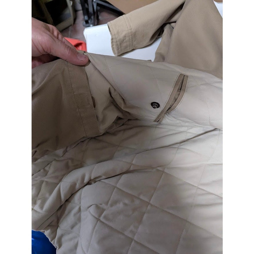 Roundtree & Yorke Outdoors Mens XL Tan Quilted Lined Utility Jacket Chore Coat