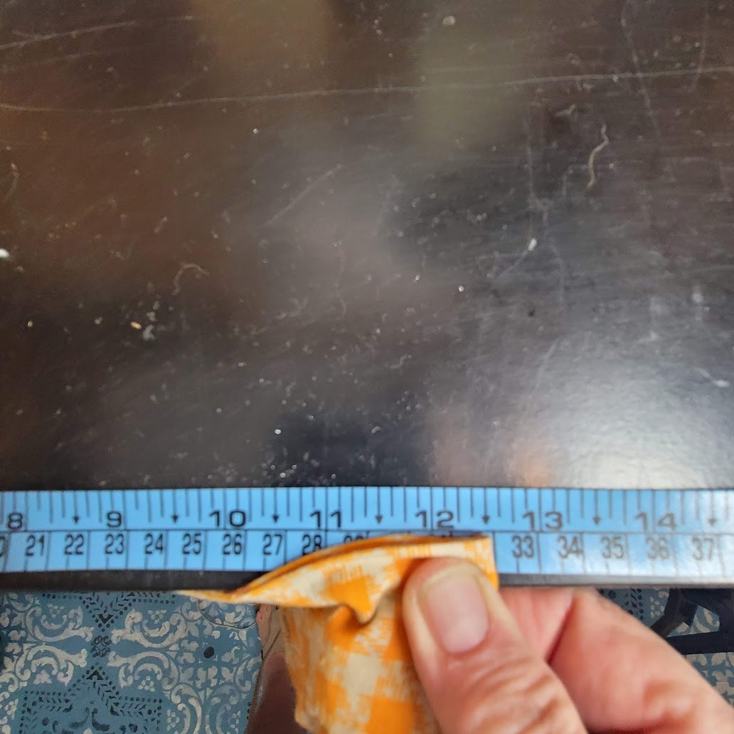 Vintage Checkered Gingham Skirt Orange Cherries Handmade XXS womens fIt flare
