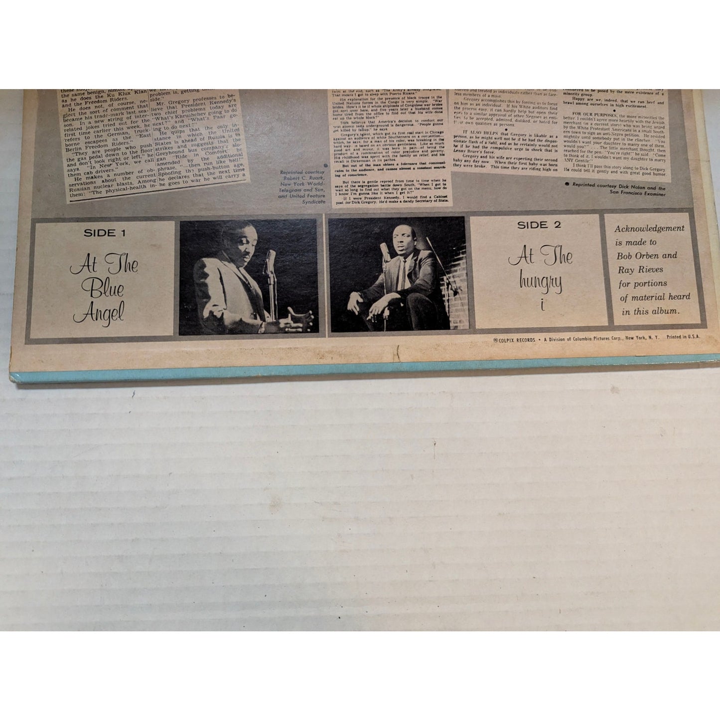 Vintage Dick Gregory East & West Colpix CP420 1961 Stand Up Comedy Vinyl LP