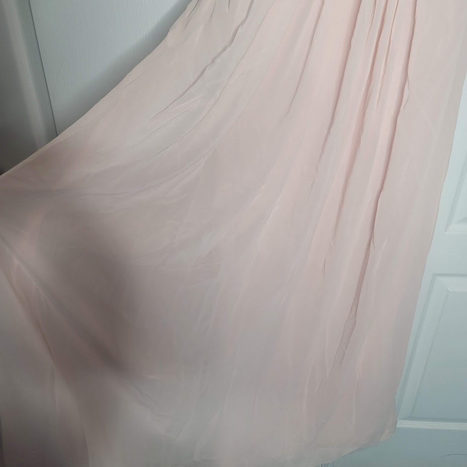 Social Bridesmaid Size 4 Blush Sleevless Maxi Bridal Style 8157 Dress chiffon