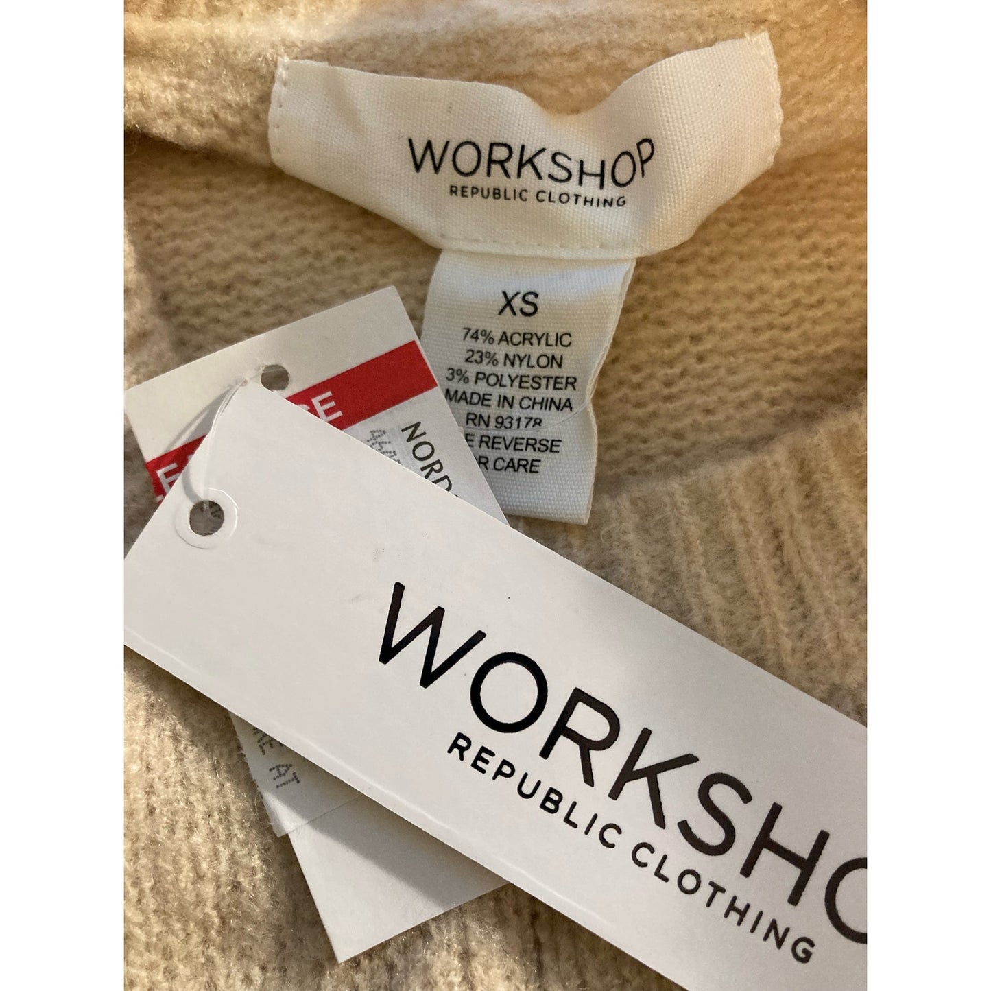 Workshop High Low Tunic Pullover Sweater XS/Extra Small in Alpine Birch NWT