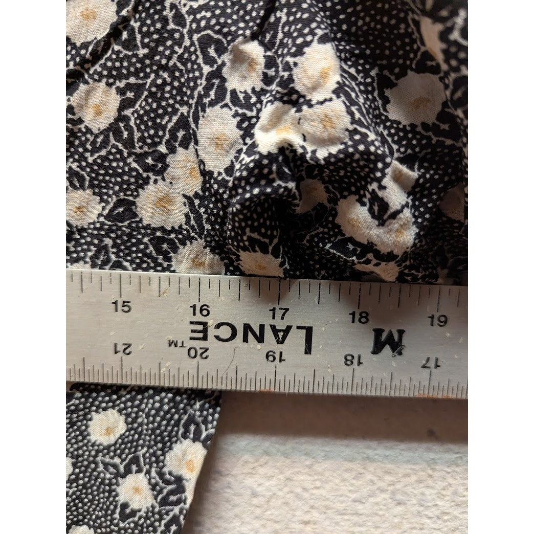 Amuse Society Womens Midi Woven Button Down Front Floral Dress, Black Size Small