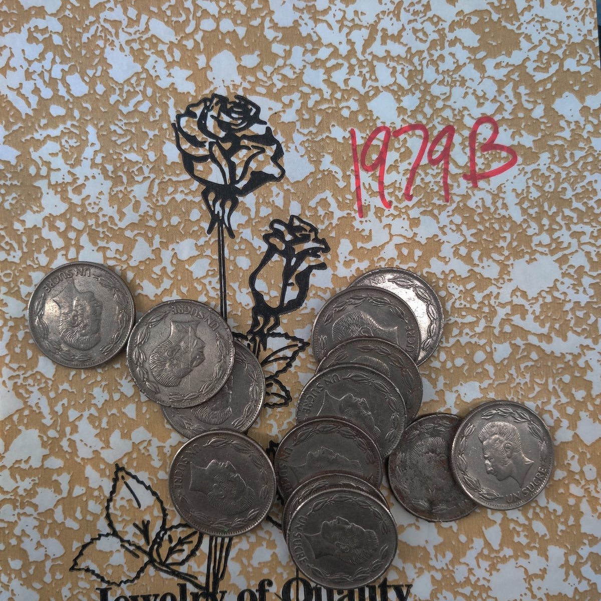 Ecuador 1 Sucre 1979 Nickel Clad Steel Coins Bulk Collection Lot of 13