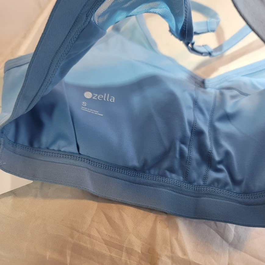 Zella baby blue sports bra size Small NEW