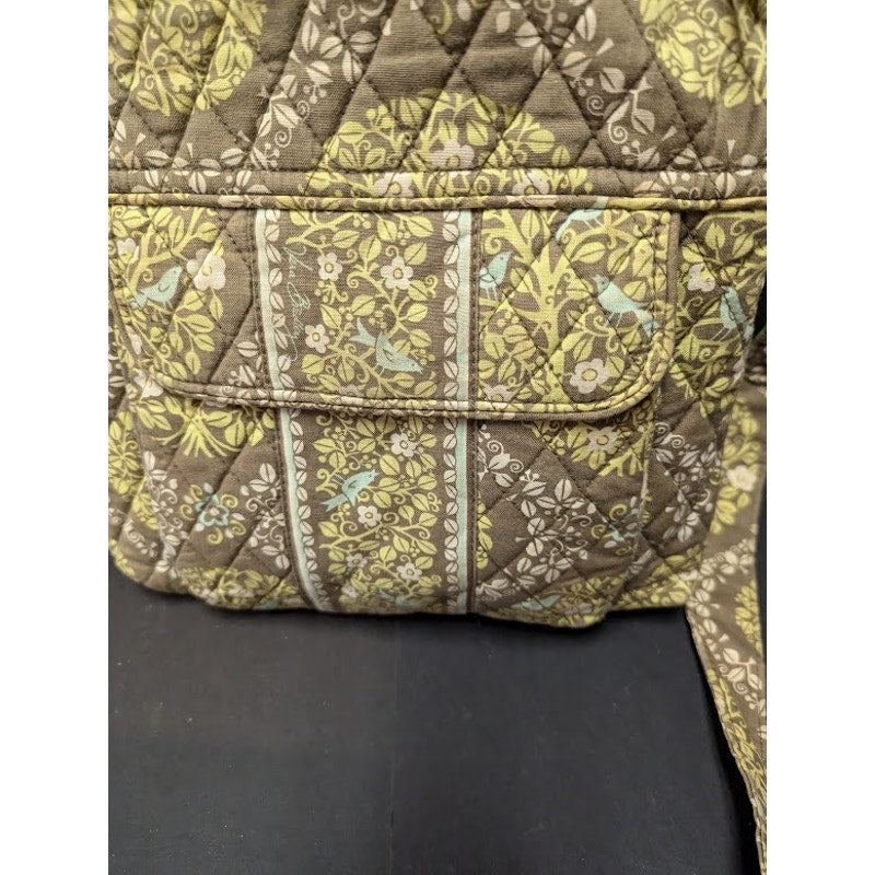 Vera Bradley Sittin in a Tree Sling bag crossbody purse washable Green birds