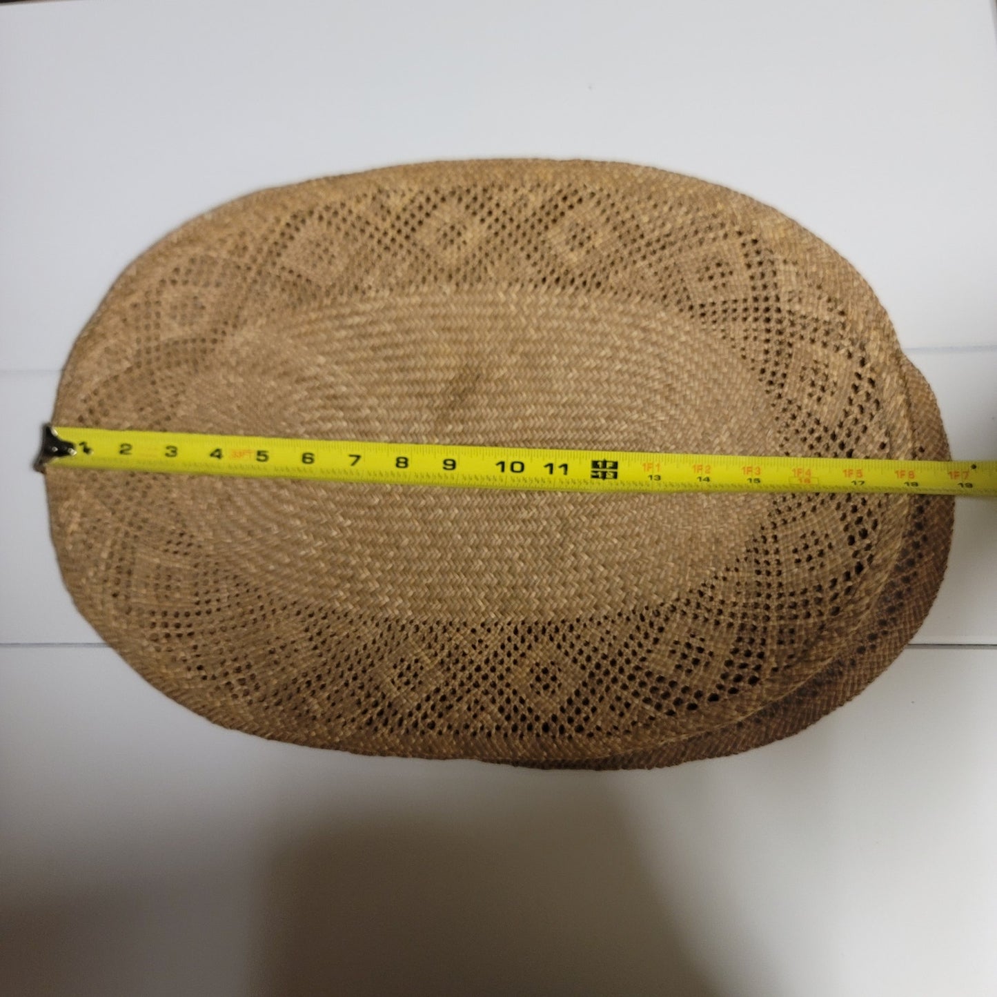 Set of 4 Vintage Woven Straw Placemats 18" x 13" Table Setting Natural boho