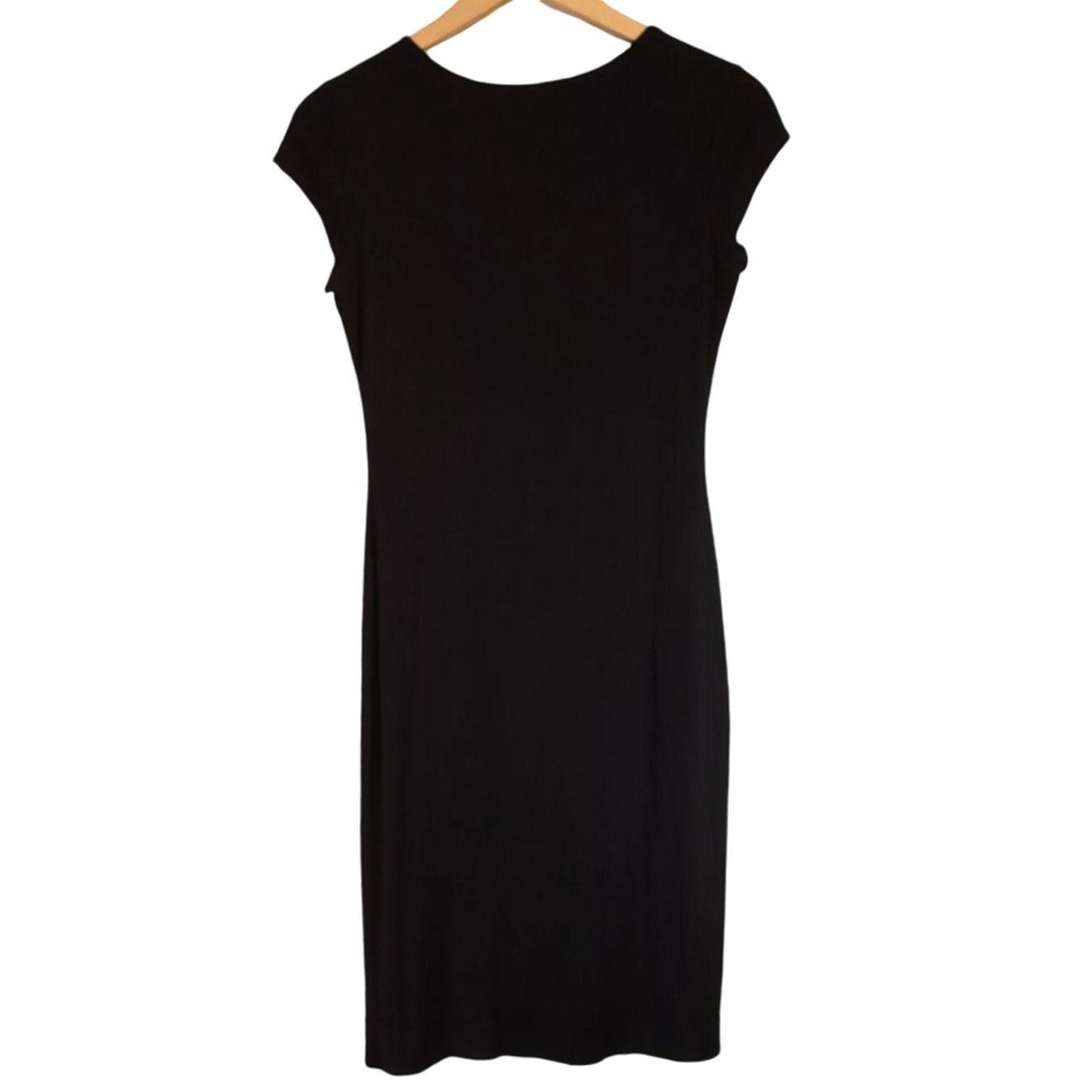 Velvet Torch Bodycon Black Dress XXLarge Line Cap Sleeve Knee Length NEW LBD xxl